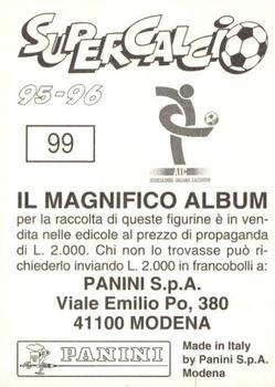 1995-96 Panini Supercalcio Stickers #99 Pierpaolo Bisoli Back