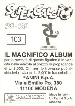 1995-96 Panini Supercalcio Stickers #103 Carmine Gautieri Back