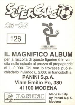 1995-96 Panini Supercalcio Stickers #126 Alen Boksic Back