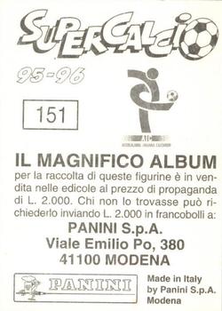 1995-96 Panini Supercalcio Stickers #151 Enrico Chiesa Back
