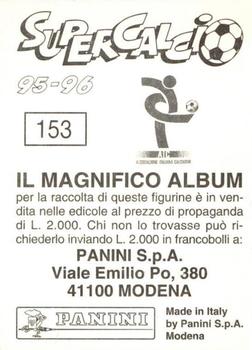1995-96 Panini Supercalcio Stickers #153 Miguel Angel Guerrero Back