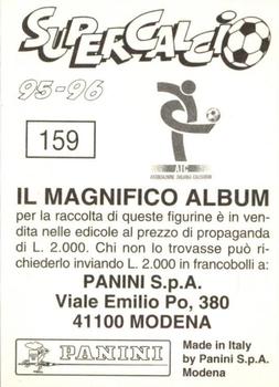 1995-96 Panini Supercalcio Stickers #159 Marco Simone Back