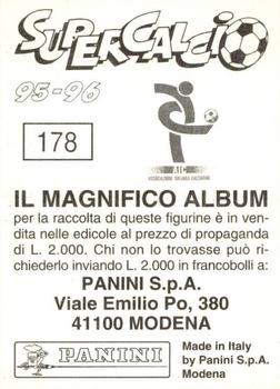 1995-96 Panini Supercalcio Stickers #178 Alberto Malusci Back