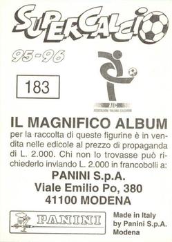 1995-96 Panini Supercalcio Stickers #183 Fausto Pizzi Back