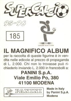 1995-96 Panini Supercalcio Stickers #185 Jonas Thern Back