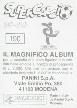 1995-96 Panini Supercalcio Stickers #190 Figo Back