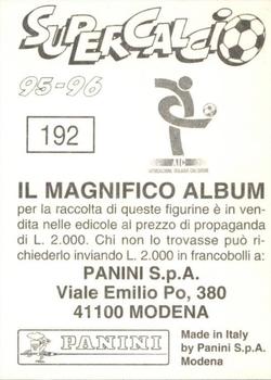 1995-96 Panini Supercalcio Stickers #192 Julen Guerrero Back