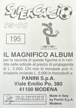 1995-96 Panini Supercalcio Stickers #195 Romario Back