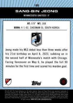 2023 Topps Chrome MLS - Aqua X-Fractor #180 Sang-bin Jeong Back