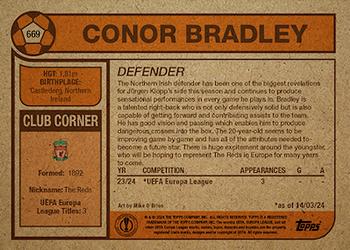 2024 Topps Living UEFA Club Competitions #669 Conor Bradley Back