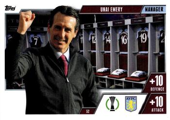 2023-24 Topps Match Attax UEFA Club Competitions Extra #52 Unai Emery Front