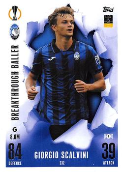 2023-24 Topps Match Attax UEFA Club Competitions Extra #232 Giorgio Scalvini Front