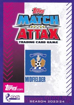 2023-24 Topps Match Attax SPFL - Electric Purple Border #82 Fraser Murray Back