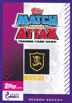2023-24 Topps Match Attax SPFL - Electric Purple Border #99 Andrew Shinnie Back