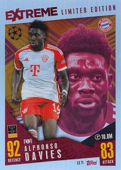 2023-24 Topps Match Attax UEFA Club Competitions Extra - Limited Edition #LE11 Alphonso Davies Front
