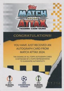 2023-24 Topps Match Attax UEFA Club Competitions Extra - Genuine Autograph Mirror Foil #AC-HK Harry Kane Back