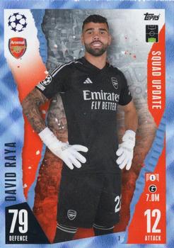 2023-24 Topps Match Attax UEFA Club Competitions Extra - Blue Crystal #1 David Raya Front
