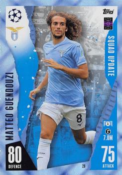 2023-24 Topps Match Attax UEFA Club Competitions Extra - Blue Crystal #29 Matteo Guendouzi Front