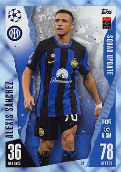 2023-24 Topps Match Attax UEFA Club Competitions Extra - Blue Crystal #32 Alexis Sánchez Front