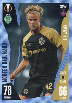 2023-24 Topps Match Attax UEFA Club Competitions Extra - Blue Crystal #94 Morten Hjulmand Front
