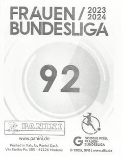2023-24 Panini Frauen Bundesliga Stickers #92 Alexandra Emmerling Back
