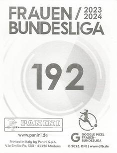 2023-24 Panini Frauen Bundesliga Stickers #192 Selina Cerci Back