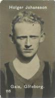 1934-35 Coralli Fotboll #116 Holger Johansson Front