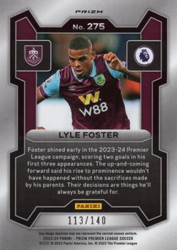 2023-24 Panini Prizm Premier League - Purple Mosaic #275 Lyle Foster Back