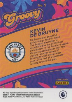 2023-24 Panini Prizm Premier League - Groovy #1 Kevin De Bruyne Back