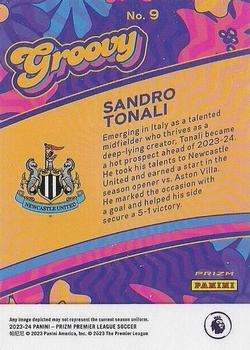 2023-24 Panini Prizm Premier League - Groovy #9 Sandro Tonali Back