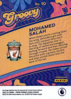 2023-24 Panini Prizm Premier League - Groovy #10 Mohamed Salah Back