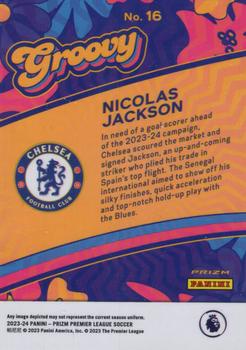 2023-24 Panini Prizm Premier League - Groovy #16 Nicolas Jackson Back