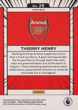 2023-24 Panini Prizm Premier League - Manga #29 Thierry Henry Back
