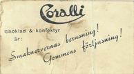 1935-36 Coralli Fotboll #98 Nils Mellkvist Back