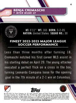 2023 Finest MLS #4 Benja Cremaschi Back