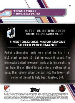 2023 Finest MLS #11 Teemu Pukki Back