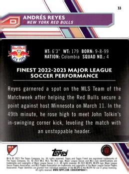 2023 Finest MLS #33 Andrés Reyes Back