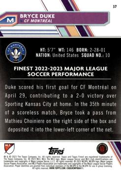 2023 Finest MLS #37 Bryce Duke Back