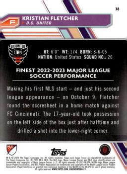 2023 Finest MLS #38 Kristian Fletcher Back
