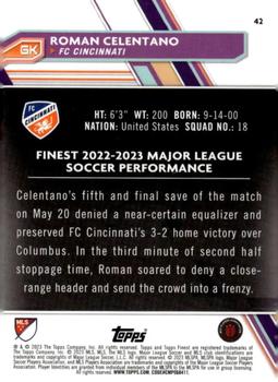 2023 Finest MLS #42 Roman Celentano Back