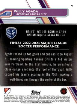 2023 Finest MLS #71 Willy Agada Back