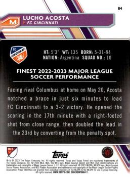 2023 Finest MLS #84 Lucho Acosta Back