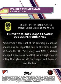 2023 Finest MLS #92 Walker Zimmerman Back
