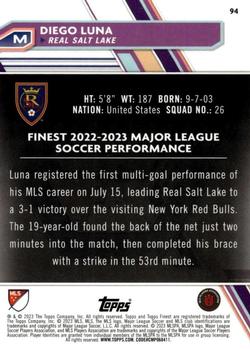 2023 Finest MLS #94 Diego Luna Back