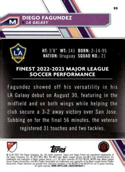2023 Finest MLS #99 Diego Fagundez Back