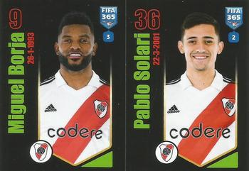 2024 Panini FIFA 365 Stickers #19a/19b Miguel Borja / Pablo Solari Front