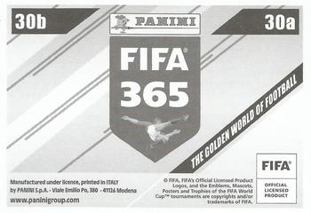 2024 Panini FIFA 365 Stickers #30a/30b Luca Oyen / Aziz Ouattara Back