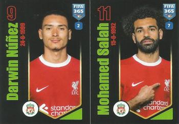 2024 Panini FIFA 365 Stickers #83a/83b Darwin Núñez / Mohamed Salah Front
