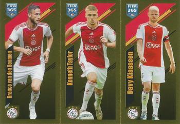 2024 Panini FIFA 365 Stickers #123a/123b/123c Branco Van den Boomen / Kenneth Taylor / Davy Klaassen Front