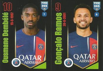 2024 Panini FIFA 365 Stickers #227a/227b Ousmane Dembélé / Gonçalo Ramos Front